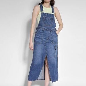 American Eagle Outfitters Blue Denim Overall Dress